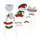 Fun Express Christmas Santa & Elf Stick Costume Photo Booth Props - 12 pcs